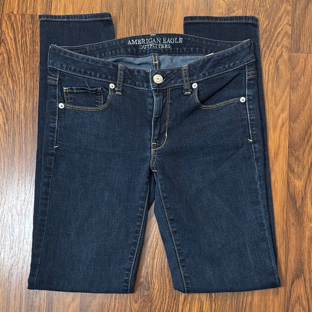 American Eagle Outfitters Women's Dark Blue Jeans